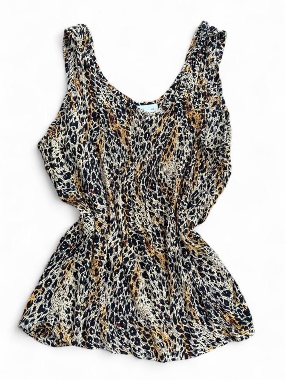 Avenue Leopard Print Tank Top - Black & Tan